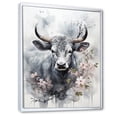 thumbnail image 2 of Designart "Cow Sumi Asian beauty V" Asian Floater Framed Canvas Art Print, 2 of 7