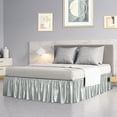 thumbnail image 2 of Unique Bargains Dust Ruffle Wrinkle Free Bed Skirt Gray Queen - 18" Drop, 2 of 8