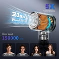 thumbnail image 3 of Hair Dryer, 150000 RPM High Speed Blow Dryer with Intelligent Temperature Control, Nozzle, -Drying, Low Noise Hair Blow Dryer for Men and Women, for Curly Hair, for Travel Salon, 3 of 6
