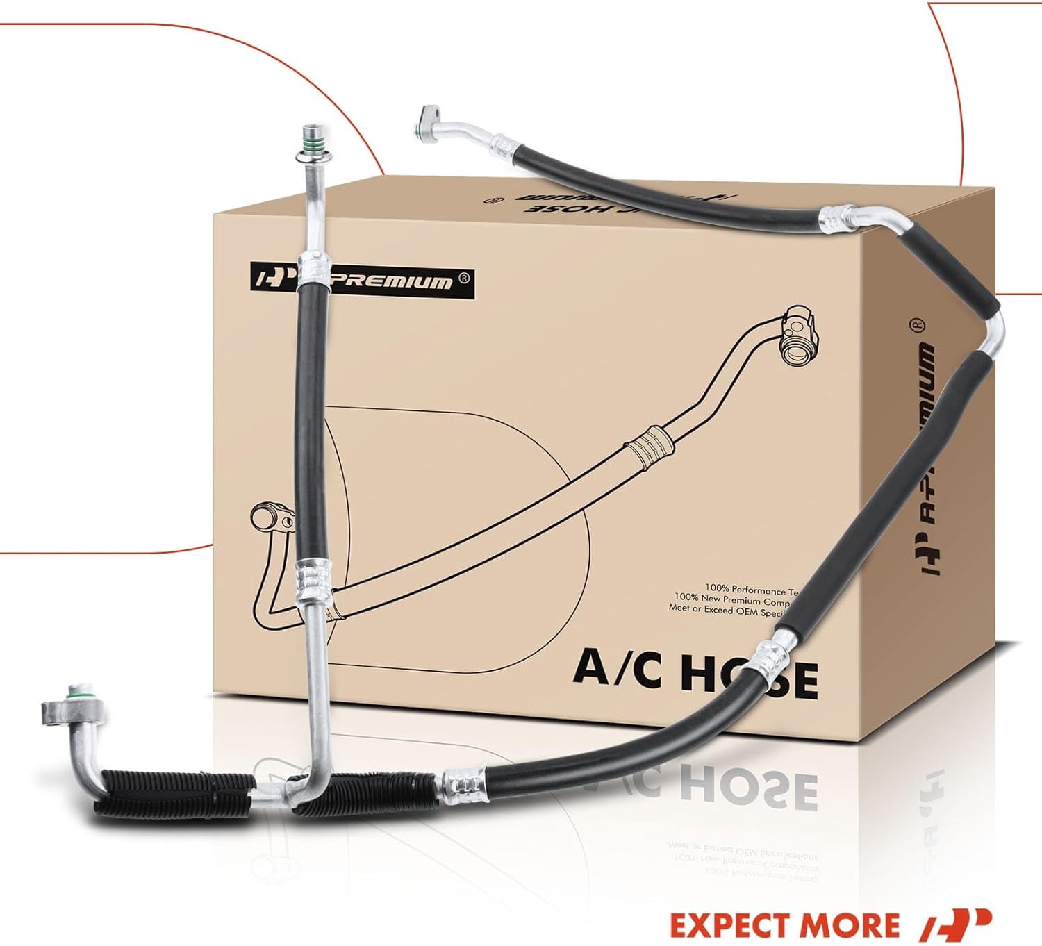 A-Premium A/C Suction Line Hose Compatible with Ford Explorer Mercury Mountaineer 2006-2010 V6 4.0L Low Pressure Compressor to Evaporator
