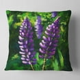 thumbnail image 2 of Designart Lupin Flowers - Floral Throw Pillow - 16x16, 2 of 5