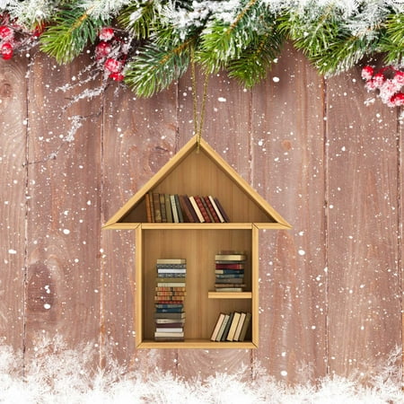 

KEUSN Book Lovers Heart Shaped Bookshelf Pendant Acrylic Ornament