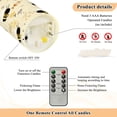 thumbnail image 4 of 2 PCS Tilted Flameless Candles Flickering LED Lights Battery Operated Candles with Remote Timers for Holiday Decor Cute Bees and Honeycomb Pattern, 4 of 7