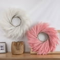 thumbnail image 2 of Pampas Grass Wreath Artificial Reed Garland Christmas Decor Fake Flower New Year Home Wall Hanging Ornament Wedding Party Layout (Milk White,60cm), 2 of 7
