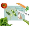 thumbnail image 2 of Carolines Treasures BB7582LCB Welcome Friends Flashy Fawn Boxer Glass Cutting Board Large 12H x 16W multicolor, 2 of 2