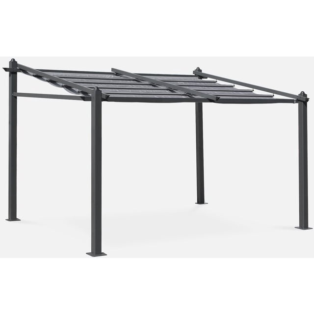 Pergola de pared, Aluminio, Gris, 3x4m, Murum esquí esquí Gafas de esquí
