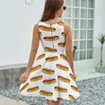 thumbnail image 6 of Hot Dogs Party! Women's Tank Dress V Neck Sleeveless Summer Sundress, 6 of 7