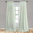 thumbnail image 5 of Ambesonne Traditional Curtains, Oriental Mosaic, Pair of 28"x84", Multicolor, 5 of 5