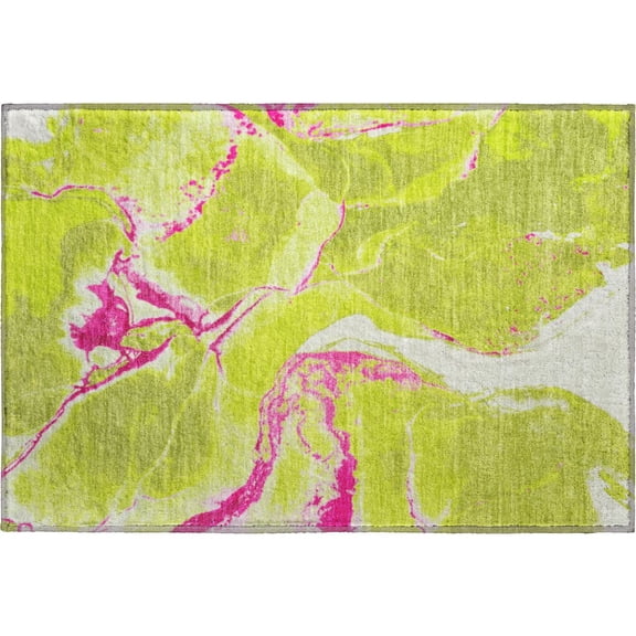 Dalyn Rugs Premium Machine Washable Mayfield AMF1005 Lime 1'8" x 2'6" Rug