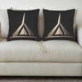 thumbnail image 3 of Set of 2 Decorative Throw Pillow Covers 18x18in - Modern Geometric Design with Emblem for Couch Bed Car, 3 of 8