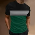 thumbnail image 3 of Akiihool Men's T-Shirts Men's Cotton T-Shirts Oversized Half Short Sleeves Casual Loose Solid Streetwear Tee Tops (Green,L), 3 of 4