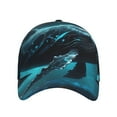 thumbnail image 2 of Yiaed Vintage Blue Pattern Whale Print Cap Adjustable Size for Running Workouts and Outdoor Activities All Seasons, 2 of 5