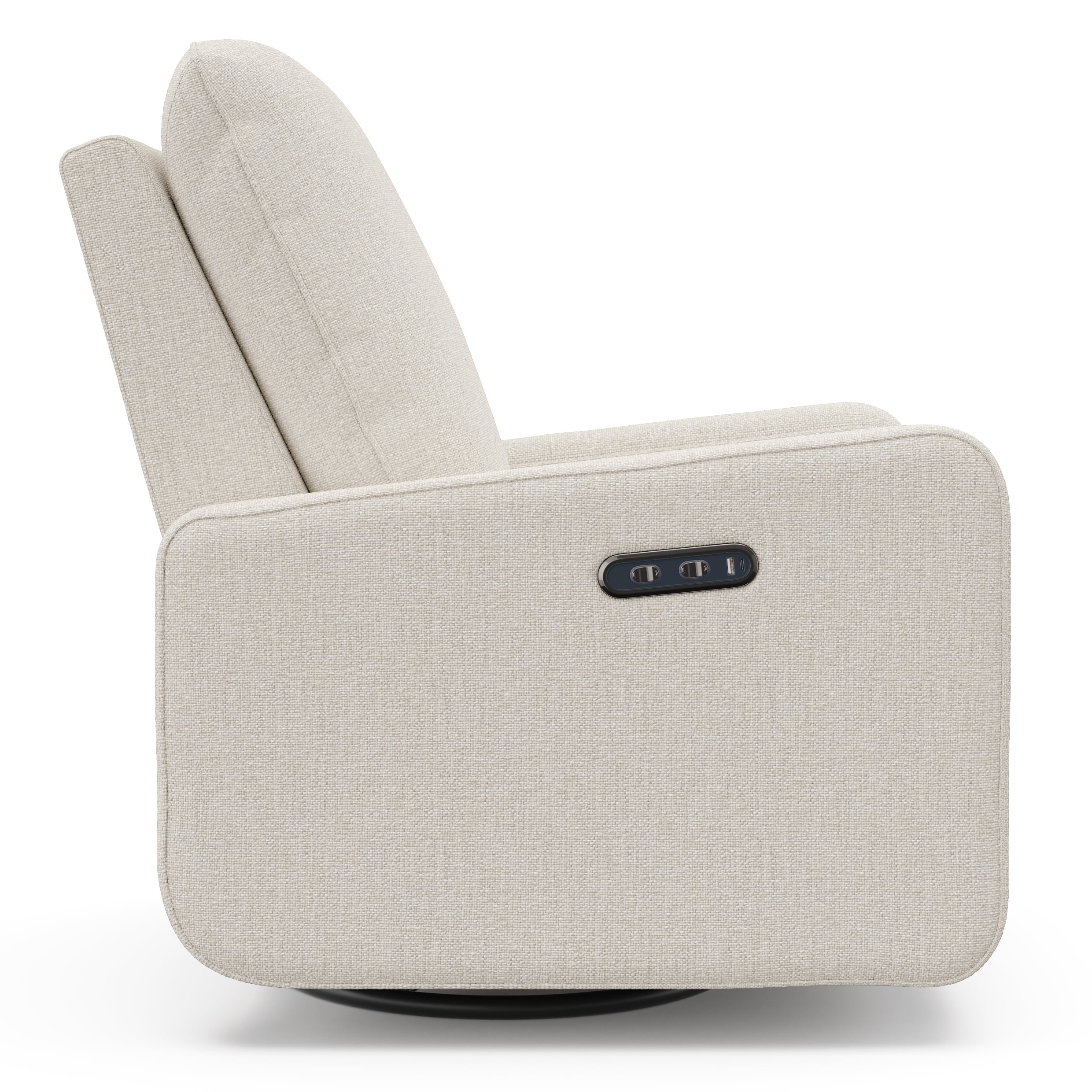 Graco Teddi Infant Power Recliner Swivel Glider with USB, Dune Basketweave