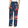 thumbnail image 3 of Uemuo Fire Truck 1 Pattern Women's Wide Leg Palazzo Lounge Pants with Pockets Light Weight Loose Comfy Casual Pajama Pants-X-Large, 3 of 9