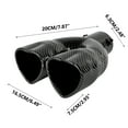 thumbnail image 3 of Heart Dual Exhaust Tip 2.5" Inlet, Adjustable Stainless Steel Y Shaped Exhaust Pipe, Modified Exhaust Tail Pipe Universal for Most Car, 3 of 5