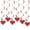 12PC-Heart, variant on 36PC Valentine's Day Decorations Glitter Heart Hanging Swirls Red Pink Silver Decor for Galentines Valentines Day Party Wedding Decorations