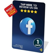 Reusable Social Media Card Scan & NFC Activation, Compatible with Facebook - Follower Increase Tool for Influencers and Businesses, Compact and Durable, Easy Setup - Blue Pack of 1