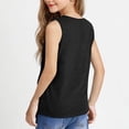 thumbnail image 5 of Ruyang Girls V Neck Tank Top Athletic Running Oversized Solid Sleeveless Undershirts Teen Kids Girls Workout Sport Blouse, 5 of 8