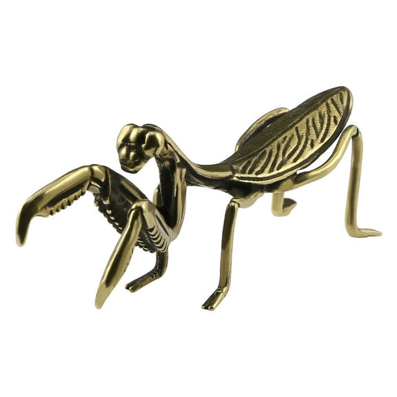 QUMIIRITY Simple Appearance Brass Mantis Decor 1Pcs 2.1X0.8X0.6In