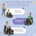 thumbnail image 2 of iYofe Toddler Push Car with Parent Handle, Licensed Ford Bronco Raptor 3-in-1 Ride on Toys for Toddlers with Music, Horn, Under Seat Storage, Black, 2 of 8