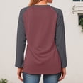 thumbnail image 5 of Godom Blouses for Women Fall Long Sleeves V Neck Tops Casual Knit Tunic Loose Fit T Shirt, 5 of 7
