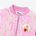 thumbnail image 4 of Disney Princess Toddler Girls Bomber Jacket Aurora Sequin Zip Up Lightweight Sweatshirts Sizes 3-6, 4 of 6