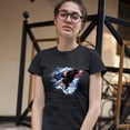 thumbnail image 3 of Tee Hunt Bald Eagle Carrying the American Flag T-Shirt 4th of July Patriotic Women's T-Shirt Tee, Black, 3X-Large, 3 of 5