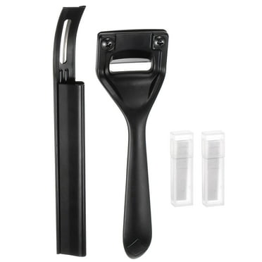 Metal Leather Skiver and Beveler with 6 Replacement Blades for Leathercraft DIY Craft
