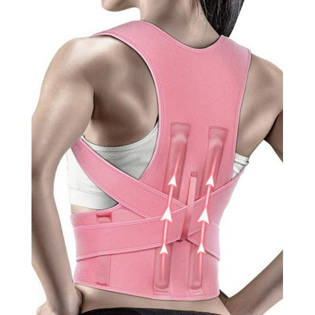 Correcteur de Posture Réglable Soutien Lombaire Ceinture de Maintien de la Colonne Vertébrale (Couleur : Rose, Taille : code L)