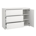 thumbnail image 5 of Tvilum Next 3 Drawer Sideboard with 1 Door and 3 Shelves, White, 5 of 15