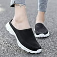 thumbnail image 6 of Linfrsh Women's Slip-on Sneakers Wide Width Comfort Walking Shoes Casual Flats Black,8, 6 of 7