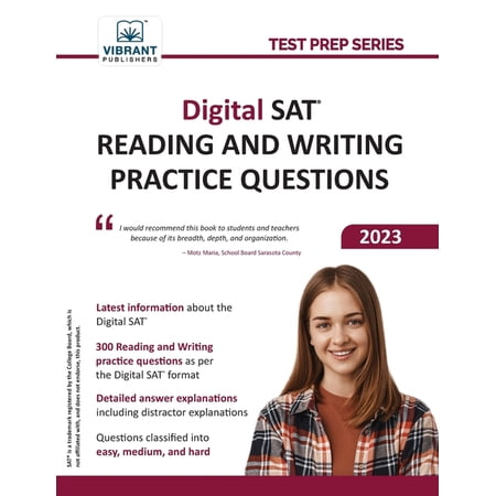 Test Prep Digital SAT Reading and Writing Practice Questions, (Paperback)