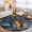 Blue, variant on African American Woman Washable Area Rug 2 x 3 ft Coastal Ocean Blue Yellow Red Soft Non Slip Rugs Stain Repellent Indoor Felt Carpet for Living Dining Room Bedroom Home Office