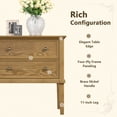 thumbnail image 5 of Gacfiew Solid Wood Nightstand with 2 Drawers, Wooden Bed Side Table, Tall Wooden Night Stand, End Table with 2 Drawers for Bedroom or Living Room, Teak, 5 of 10