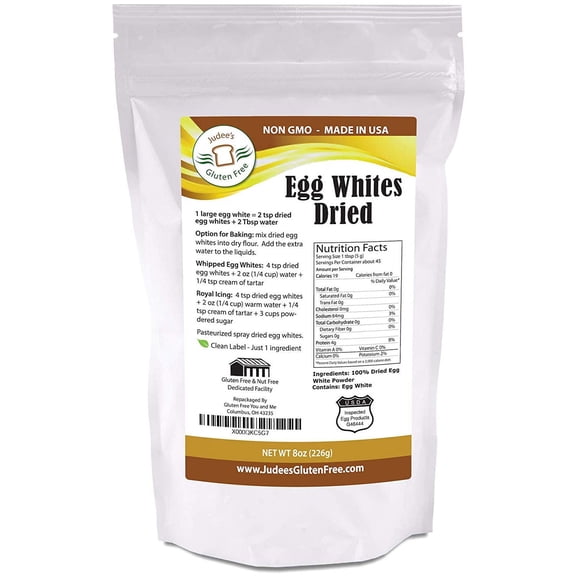 Judee's Gluten Free Dried Egg Whites, 8 oz