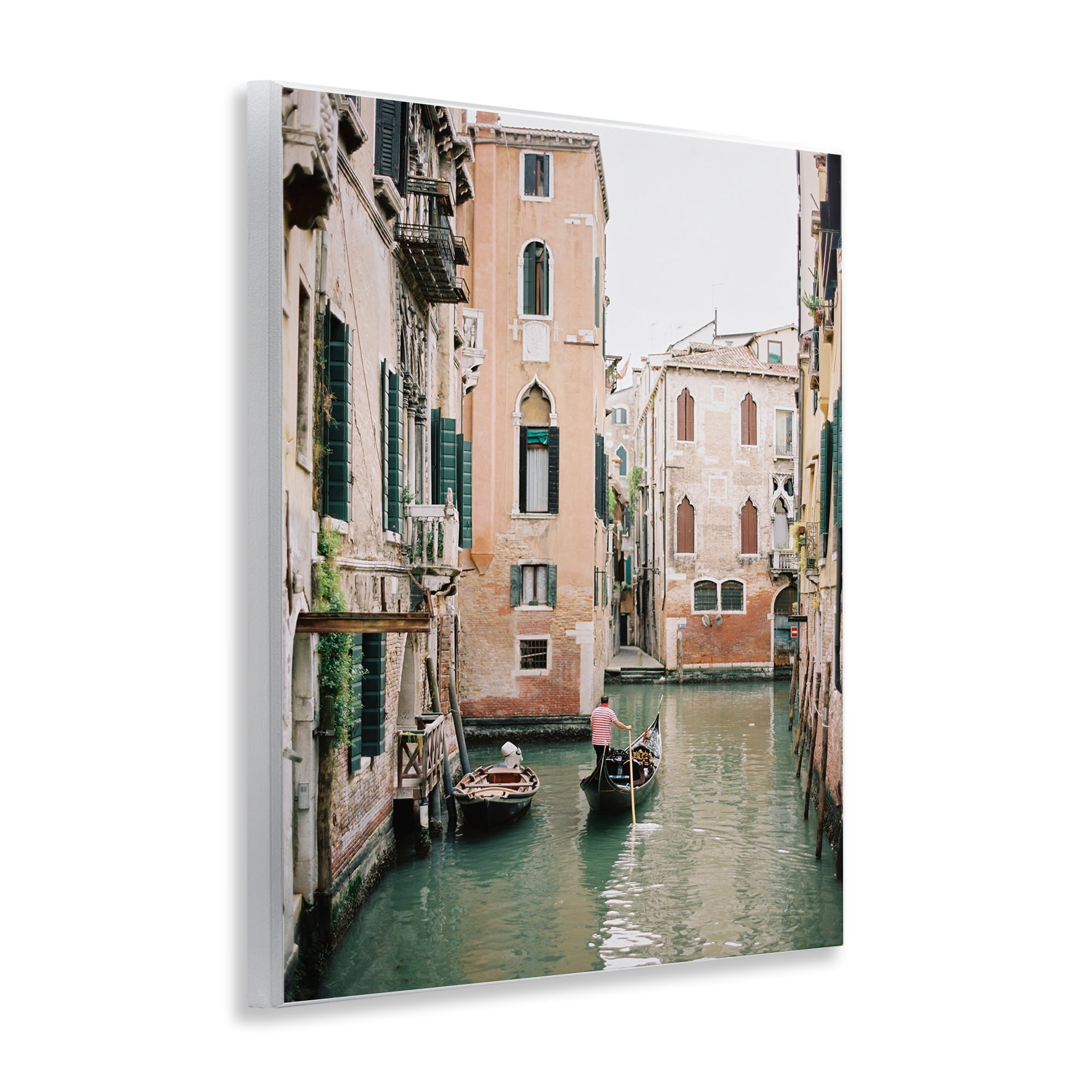 Stupell Industries Canal Gondolas Scene Town & City Photography Unframed Art Print Wall Art, 11 x 14