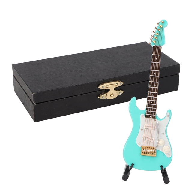 Mini réplica de guitarra, modelo de instrumento musical, decoración para el hogar y la oficina.