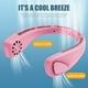 thumbnail image 1 of Miniventilador de cuello F14 sin aspas, color rosa, con batería de larga duración, 1 of 3