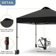 thumbnail image 6 of Ataucjin 10x10 Ft Pop Up Canopy Tent, Portable Commercial Canopy with Vented Top Roller Bag,1 Removable Sidewall, 4 Sandbags, 4 Ropes and 8 Tent Stakes, Easy Outdoor Sun Shade for Events, Parties, 6 of 7