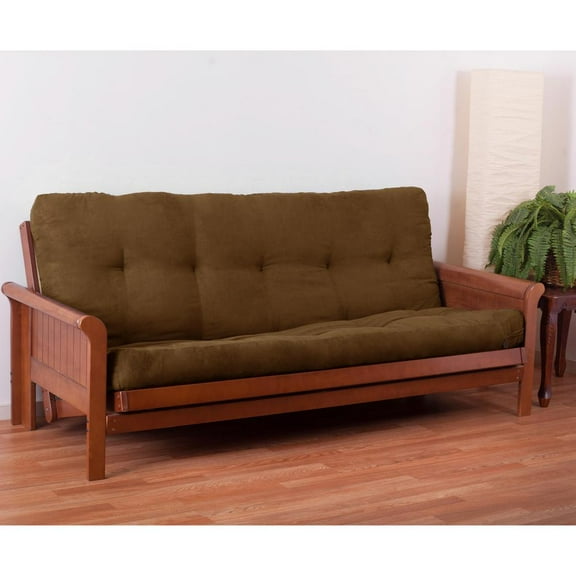 Blazing Needles Vitality 6-inch Microsuede Full-size Futon Mattress - Saddle Brown - Saddle Brown