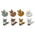 thumbnail image 6 of JINGT Artificial Faux Pelt Fox Ornament Lifelike Fox Model Home Decoration Gray A, 6 of 8