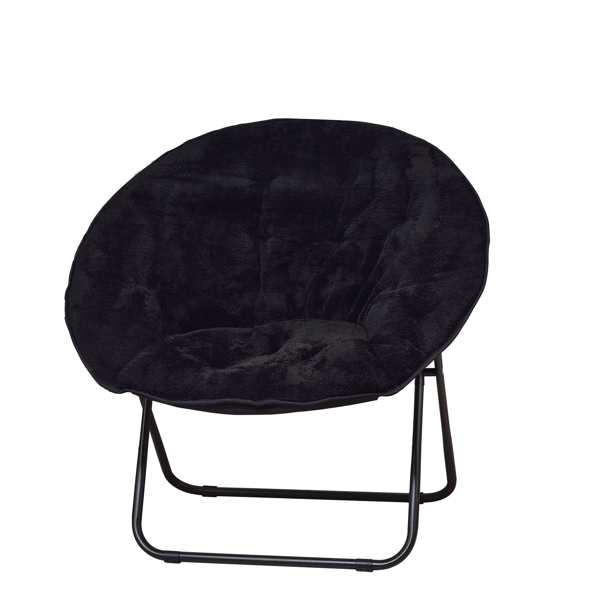 Mainstays Plush Saucer Chair, Black