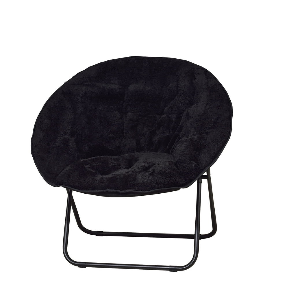 Mainstays Folding Plush Saucer Chair, Multiple Colors - Walmart.com - Walmart.com