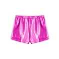 thumbnail image 2 of inlzdz Kids Girls Shiny Sequin Dance Shorts Gymnastics Athletic Tumbling Bottoms Boyshorts Hot Pink 14, 2 of 5
