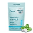 thumbnail image 1 of Chicle Neuro Memory & Focus (90 unidades) - Descafeinado y sin azúcar con ginseng americano, L-teanina, vitamina B12 y vitamina B6 para la alerta mental - Suplementos cerebrales para la memoria y la c, 1 of 5