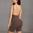 thumbnail image 5 of Sopiago Corset Shapewear Shapewear for Women Thinstincts Open-Bust Mid-Thigh Bodysuit Brown,M, 5 of 6