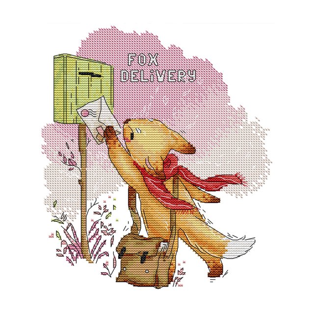 Hilo de bordar Kit de punto de cruz de zorro impreso de 14 quilates de algodón ecológico parcial (DA811) Hugtrwg Para estrenar