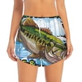 thumbnail image 2 of Gukieu i like big Bass & i cannot lie Print Women's Sports Shorts with Drawstring Elastic Waistband for Running, Yoga, Fitness-X-Large, 2 of 7