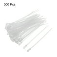 thumbnail image 3 of Uxcell 500Pcs 8 Inch 40 Lbs Mount Head Cable Zip Ties Self-Locking Nylon Cable Tie Wraps for Cord Management, White, 3 of 7