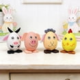 thumbnail image 6 of HuiXinOu 4pcs Plastic Easter Pet Ornaments Decorative Figurines for Home Office Tabletop Easter Holiday Decor, 6 of 6